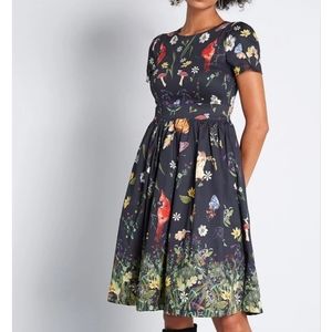 Modcloth Moxie Medley Fit and Flare Dress NWT